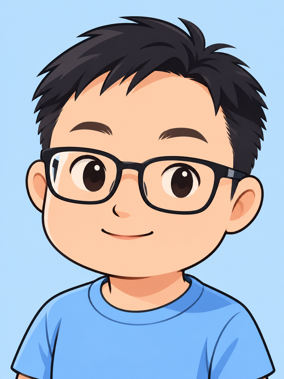 浩哥的个人IP插画头像 / Illustrated portrait of Hao